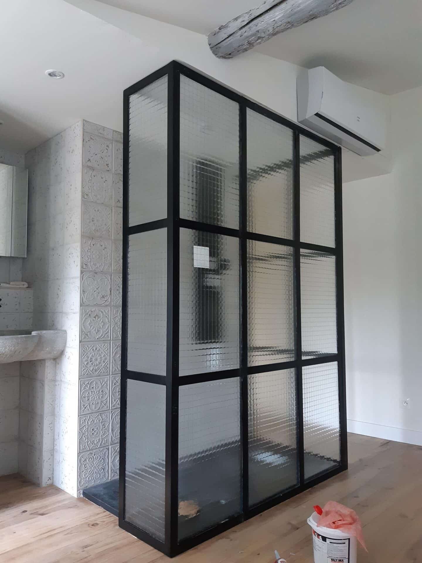 Verrière atelier d'artiste en acier fabriquée à Carcassonne