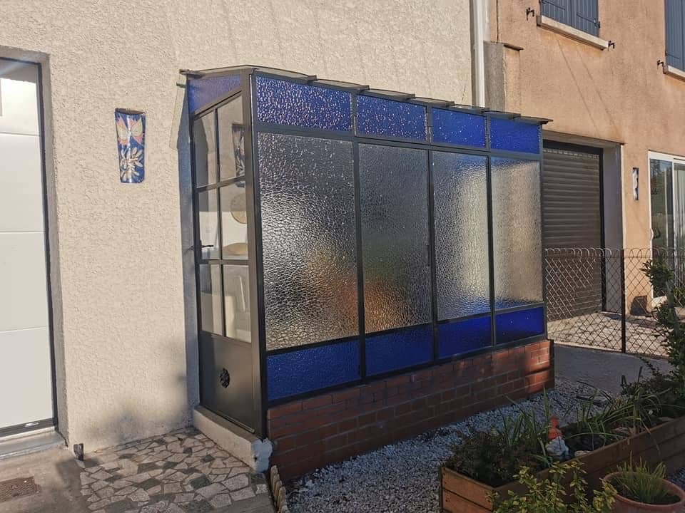 Porte-fenêtre métallique style industriel sur mesure