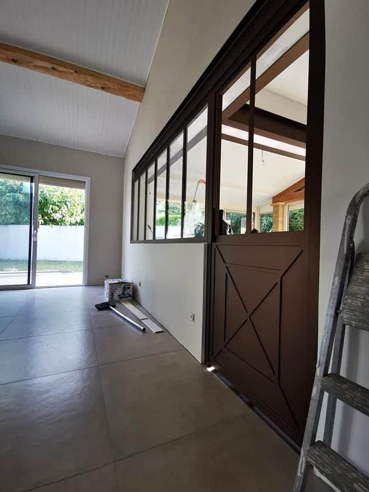 Verrière cuisine sur mesure artisan ferronnier Aude