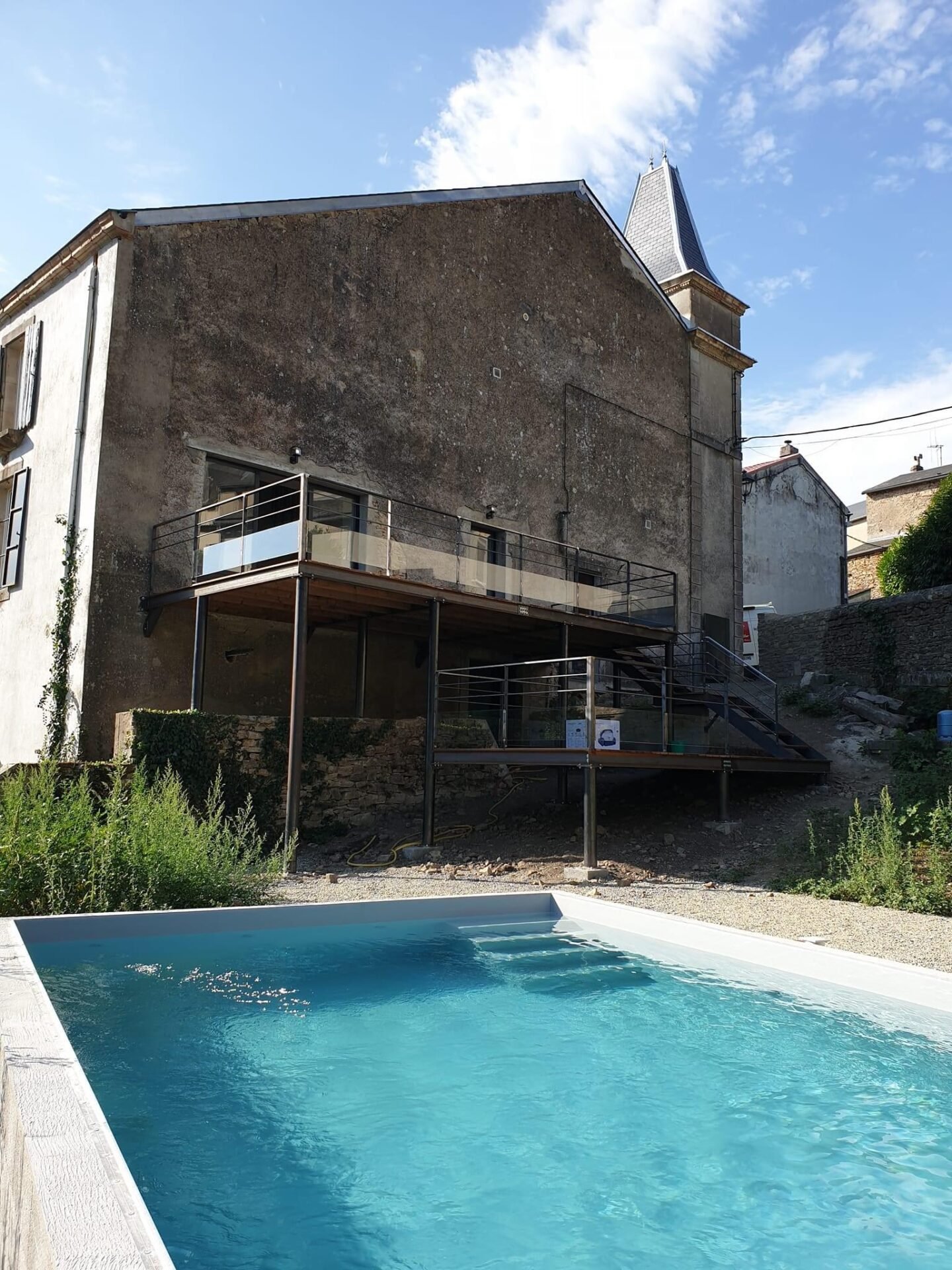 Structure porteuse métallique pour terrasse bois exotique Narbonne